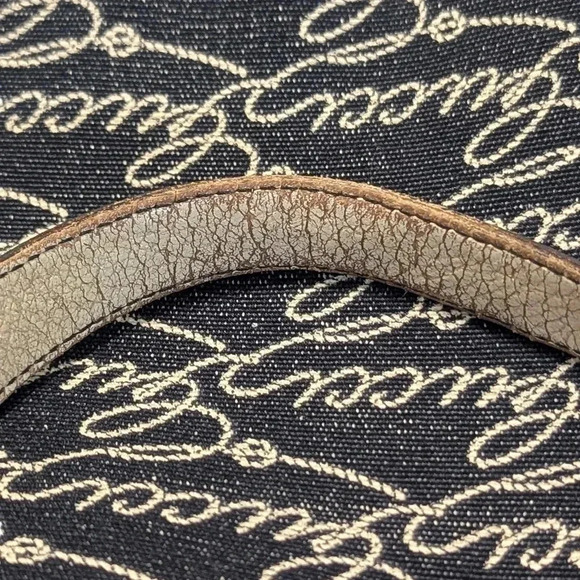 Authentic Gucci Abbey Shoulder Handbag Purse Canvas Leather - Picture 9 of 14